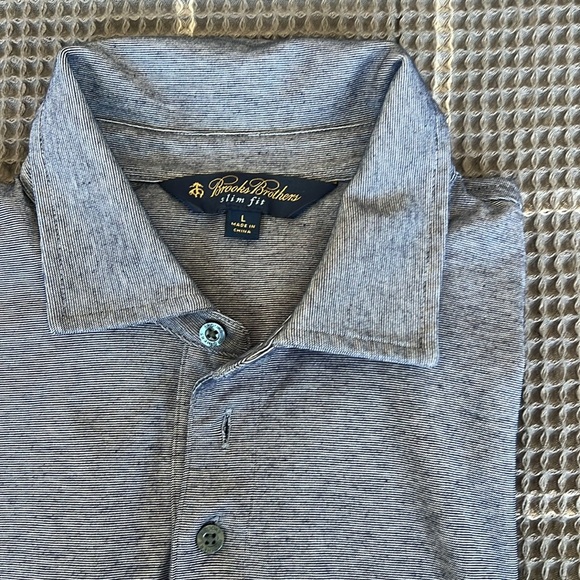 Brooks Brothers slim fit size large shirt navy blue - Picture 3 of 7